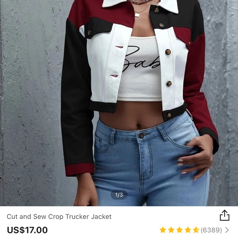 SHEIN crop overcoat